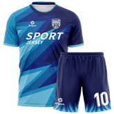 All Sports,昇華 サッカー ユニフォーム,上下セット,青,オリジナル ユニフォーム